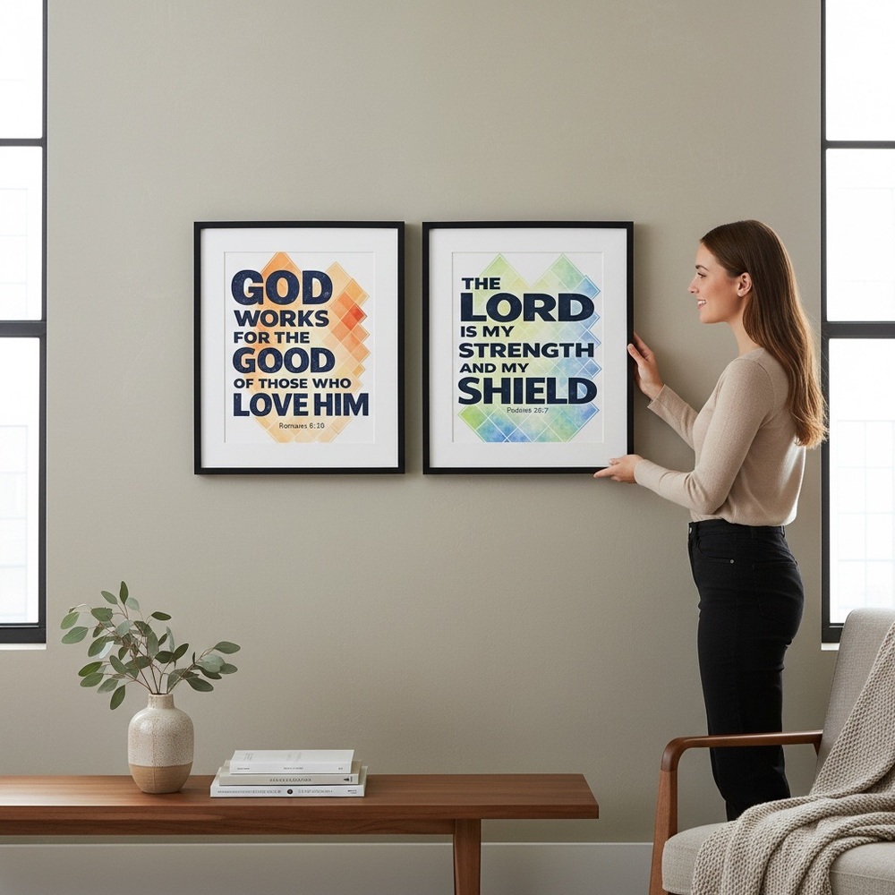 DDS 2-Set, Art Prints, 8x10, Bible Verse, Paper Print, Unframed, Bold Series